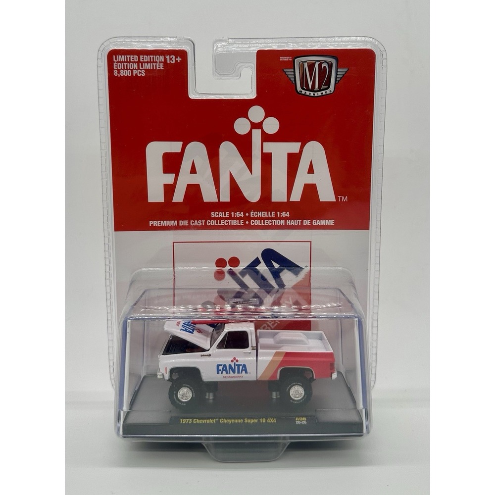 M2 Machines Fanta 1973 Chevy Cheyenne Super 10 4x4 1:64 Diecast NEW